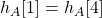 h_{A}[1] = h_{A}[4]