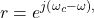 \begin{equation*}r = e^{j\left( \omega_c - \omega \right),\end{equation*}