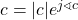 c = |c| e^{j \sphericalangle{c}}