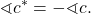 \begin{equation*}\begin{split}\sphericalangle{c^*} = -\sphericalangle{c}.\end{split}\end{equation*}