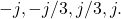 \begin{equation*}-j, -j/3, j/3, j.\end{equation*}