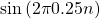 \sin\left(2\pi 0.25 n\right)