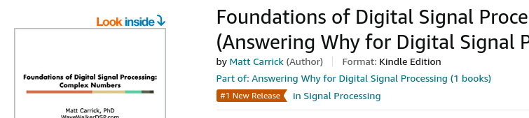 Currently the #1 New Release in Signal Processing!