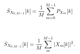 Equation for the power spectral density.