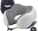 Neck pillows are great for sleeping on an airplane