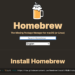 Homebrew is used to install pdflatex, a command line utility for converting LaTeX into PDFs.